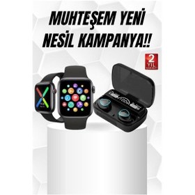 Resim Kaliteli Akıllı Saat Ve Kaliteli Bluetooth Kulaklık Anc Özelliği Uzun Pil Ömrü 