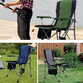 Resim Outdoor 600D Oxford Kumaştan Katlanabilir Büyük Sandalye, Kamp Piknik Plaj Sandalyesi, Taşınabilir Rahat Balıkçılık Sandalyesi Depolama Çantası Bardak Tutucu Ile, Ekstra Büyük Katlanabilir Kamp Sandalyesi, Spor Bahçe Plaj Balıkçılık Için Uygun, Seyahat, Piknik, Çim, Konser 