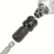 Resim 1 adet Elektrikli Anahtar Adaptörü - Dayanıklı Metal & Plastik Matkap Chuck Dönüşüm Başlığı, Altıgen'den 1/4" Uç Genişletme, Kolay Tutuş Sapı ile Verimli Elektrikli Alet Dönüşümü 