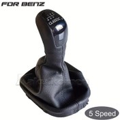 Resim Meridiangoods Black Dust Cover Mercedes-benz C-class W203 2000-2004 S203 5 Speed Vites Kolu Abs Malzeme Direkt Yedek 