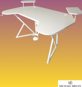 Resim Michael Brean Özel Joystick Tasarım Oyuncu Masası 160 Cm Bardaklık Ve Kulaklık Tutucu Hediye 