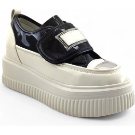 Resim Guja 373 Cırtlı Günlük Bayan Spor Ayakkabı-Siyah.beyaz 