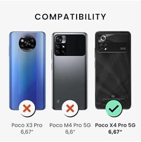 Resim Xiaomi Poco X4 Kılıf Şeffaf 360 Ön Arka Korumalı Silikon ile uyumlu 