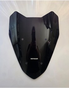 Resim Motocam Motolüx Rt2 Ragner Ön Cam 2023-2026 Model 40cm Siyah Renkli 4mm Uzun 