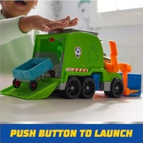 Resim Paw Patrol, Rocky Oyun Figürlü ve Dönüşüm Fonksiyonlu (Deluxe Araç) Ekstra Büyük Geri Dönüşüm Kamyonu, 3 Yaşından Büyük Çocuklar Için Oyuncak 