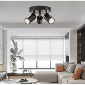 Resim Mylights Üçlü Metal Led Avize Plofonyer Led Spot Günişiği Led Am 