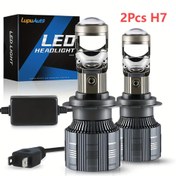 Resim 2 Adet H7 Canbus Araç Farı Mini Lens LED Projektör Lamba 6500K 40000LM Süper Parlak Otomobil Motosiklet Sis Feneri 