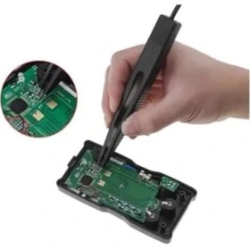 Resim Smd Test Probu Direnç Kapasite Bobin Diyot Multimetre Avometre Test Klipsi Prob Cımbız 