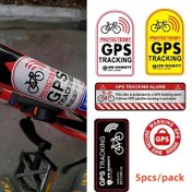 Resim 5 adet/1 set Bisiklet GPS Etiketi, Skuter Motosiklet Hırsızlık Karşıtı Uyarı Etiketi Takip Yansıtıcı Su Geçirmez Yapıştırıcı Bisiklet Aksesuarları 
