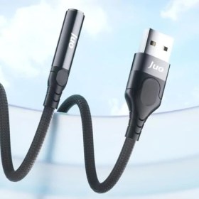 Resim Usb-A To 3.5mm Kulaklık Mikrofon Aux Dönüştürücü Harici Ses Kartı 