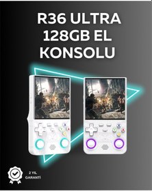 Resim R36 Ultra 128gb Taşınabilir Oyun Konsolu - 4' Ips Ekran, 30.000+ Oyun, Wifi Destekli 