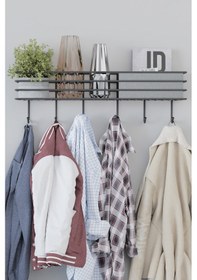 Resim Zabata Yapışkanlı Metal Duvar Elbise Askılığı Kapı Arkası Askılık Portmanto Organizer Askı Siyah 