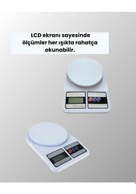 Resim Mey İthalat Hassas Tartım İçin Dijital Mutfak Terazisi 10kg / 1g Beyaz 