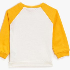 Resim Erkek Bebek Aslan Kral Lisanslı Baskılı Bisiklet Yaka Pamuklu Sweatshirt 