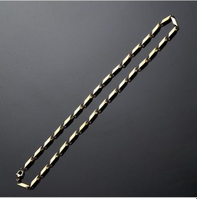 Resim Style Men Sarı Çelik Zincir Erkek Kolye Takı Aksesuar K24 T5 Çelik 