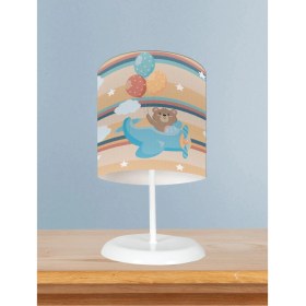 Resim Home Bebek ve Çocuk Odası Uçak ve Fil Desenli Abajur 