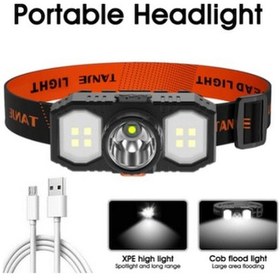 Resim Polizei P-200 Şarjlı Süper Kafa Feneri Siyah 