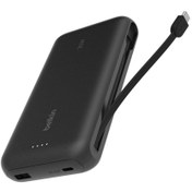 Resim Belkin BoostCharge Powerbank 20K Entegre Type-C Kablolu 30W Hızlı Şarj Siyah 