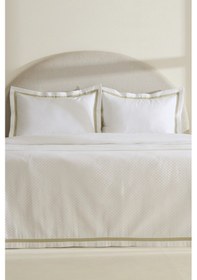 Resim Karaca Home Doris %100 Pamuk Çift Kişilik Yatak Örtüsü Takımı Adaçayı Adaçayı 