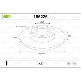 Resim VALEO 186226 Fren 7700502515 (WC496285) (Fiyat:2 Adet İçindir) 