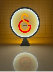 Resim Vaggolab Galatasaray Arması ve Aslan Led Gece ve Masa lambası 