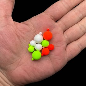 Resim 10 adet Yüksek Görünürlüklü Köpük Balıkçılık Şamandıraları - Karp ve Turna Balığı için Büyük Yüzer Küreler, Beyaz Yeşil ve Turuncu Vurgularla, Göl, Havuzlar ve Babalar Günü Hediyeleri İçin Mükemmel 