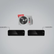 Resim Arçelik A++ 9000 BTU + 9000 BTU İç Ünite (1 adet Dış Ünite = 2 adet İç Ünite) 16000 BTU 1+2 Multi Inverter Klima 