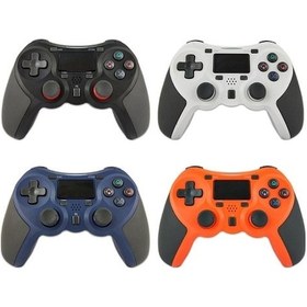 Resim Wondernest Siyah Ps4 Oyun Kolu Kauçuk Kaplamalı Kablosuz İçin Host Denetleyicisi Bluetooth B Yk 