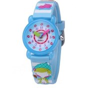 Resim Sones Jnew A335-86261 Çocuk 3d Silikon Çizgi Film Denizkızı Su Geçirmez Kuvars Saat Kırmızı 