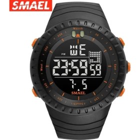 Resim Hanyang Turuncu Smael Marka Spor Saatler Moda Suya Dayanıklı Askeri Ordu LED Dijital Elektronik Bilek Saatler Erkekler Için Spor Kronometre (Yurt Dışından) 