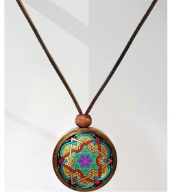 Resim Mandala Ahşap Kolye N11.29033 Gümüş 