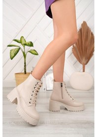 Resim Hajar Fermuarlı Platform Yüksek Topuklu Kadın Bot 001 