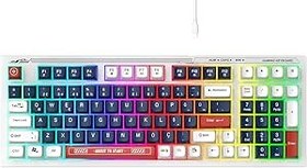 Resim Everest KB-98 SILENT Mavi/Beyaz/Kırmızı SESSİZ Rainbow Q Membrane Oyuncu Klavyesi 