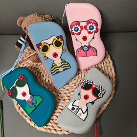 Resim Sevimli Gözlük Kutusu, Lanyard ile Taşınabilir Düşmeye Karşı Anti-Fall Silikon Saklama Çantası, Şok Geçirir, Gözlükleri ve Düzenli Gözlükleri Tid tutar 