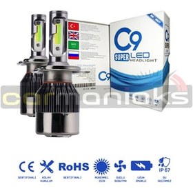 Resim C9 Trio Üç Renk Led Xenon Far Ampulü Buz Mavi Beyaz Gün Işığı H7 
