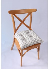 Resim Altınpamuk Lüx Pofidik Pötikareli Sandalye Minderi 40X40 