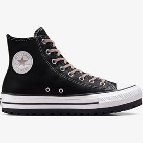 Resim Converse Chuck Taylor All Star City Trek Su Geçirmez Unisex Siyah Deri Bot 