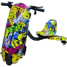 Resim Ryder Star Drift Car Drift Scooter Elektrikli Kaykay Hoverboard Dirift Kar Bluetooth Hoparlörlü Led Işıklı RS-R1 Apato Grafiti 