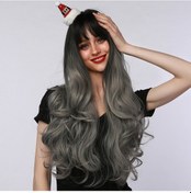 Resim Yifomall Uzun Dalgalı Saç Peruk, Kabarık Kısa Saç Kesimi, Kadınlar İçin Şık Gerçekçi Peruk, Yüksek Isıya Dayanıklı Sentetik Lif, Saç Filesi Hediye, Gri, Lc6109-1 Model MAvi 