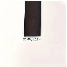 Resim Cloudstore 3m Krom Kapı Çarpma Koruma Şeridi 30mm Dekoratif Siyah Şerit 