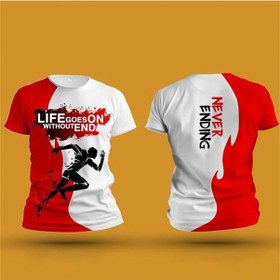 Resim Snapbuy Koşu Sporları 3d Baskılı Yazlık Unisex Kısa Kollu Tişört Fitness Outdoor Hızlı Kuruma Rahat Kıyafetkırmızıerkek Kirmizi 