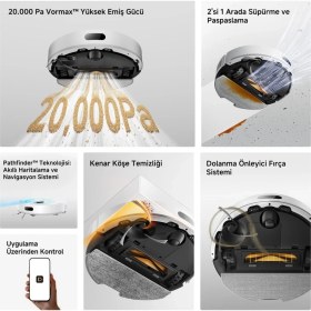 Resim Dreame F20 Robot Süpürge Beyaz, 20.000PA Emiş Gücü 