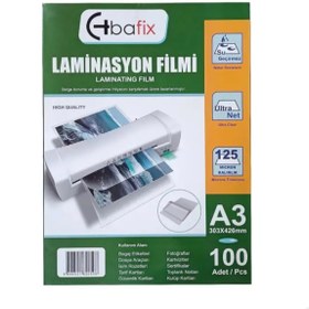 Resim ValoriaHome 10 Adet Bafix A3 Laminasyon Filmi 125 Mikron Şeffaf Kaplama Poşeti 