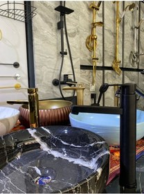 Resim İsaoğlu Yapı Siyah Çanak Lavabo Bataryası Siyah Çanak Lavabo Musluğu Siyah Lavabo Bataryası Siyah 