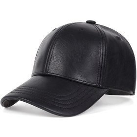Resim 1 adet Erkek PU Deri Beyzbol Şapkası, Hediye Seçimi İçin İdeal 