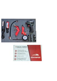 Resim Rico 1/2 3/8 Mini Havalı Somun Sökme Dolu Takım Arabası İçi 