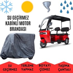 Resim Volta Vm5 Neo Kabinli 3 Tekerlekli Motor Brandası Su Geçirmez 