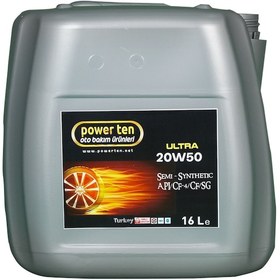 Resim Power Ten Ultra 20W-50 Cf-4/Cf/Sg Yarı Sentetik Motor Yağı 16 L 