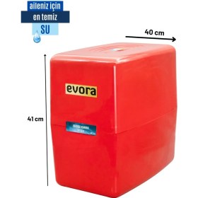 Resim Evora 5 Filtreli 10 L Pompalı Kırmızı Kapalı Kasa Su Arıtma Cihazı 