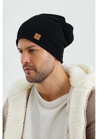 Resim Erkek Termal %100 Pamuklu Soft 2 Stil 1 Arada Bere Premium Cuts Serisi - Standart / Siyah Siyah 